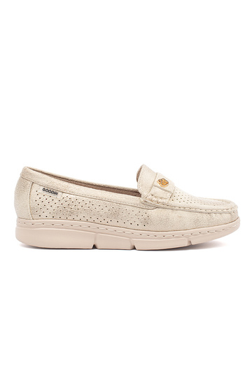 blauwe suède sandalen