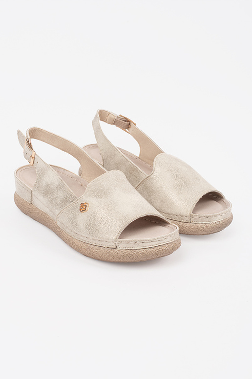 Gouden Sandalen met Leren Inlegzool Gouden Sandalen met Leren Inlegzool