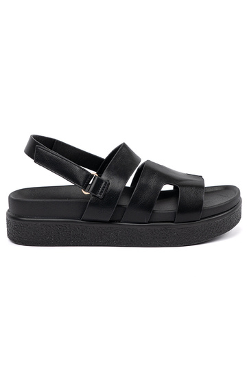 Zwarte platform sandalen