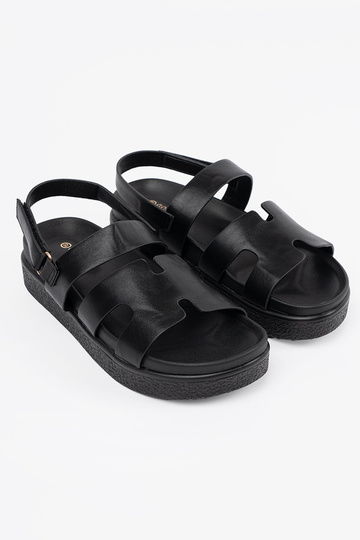 Zwarte platform sandalen 2
