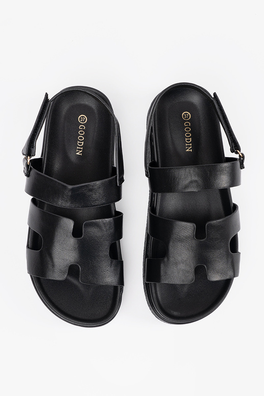 Zwarte platform sandalen Zwarte platform sandalen