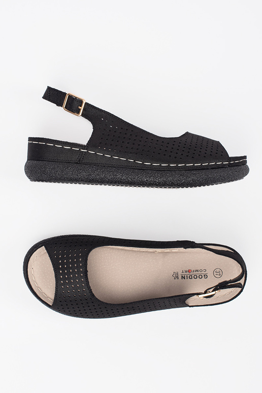 Zwarte Comfortabele Sandalen Zwarte Comfortabele Sandalen