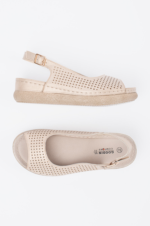 Lichtgouden Comfortabele Sandalen Lichtgouden Comfortabele Sandalen