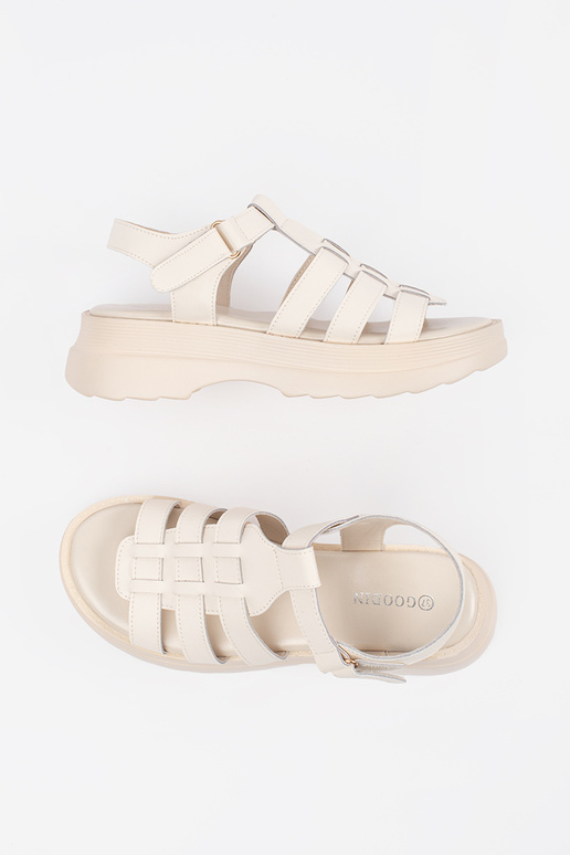 zandkleurige sandalen met platform... zandkleurige sandalen met platform...