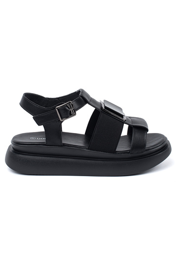 Zwarte Leren Elegante...