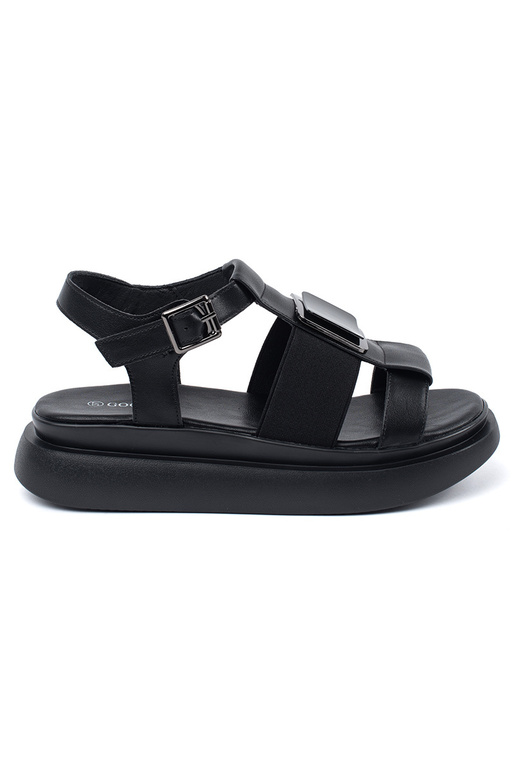 Zwarte Leren Elegante Sandalen met...