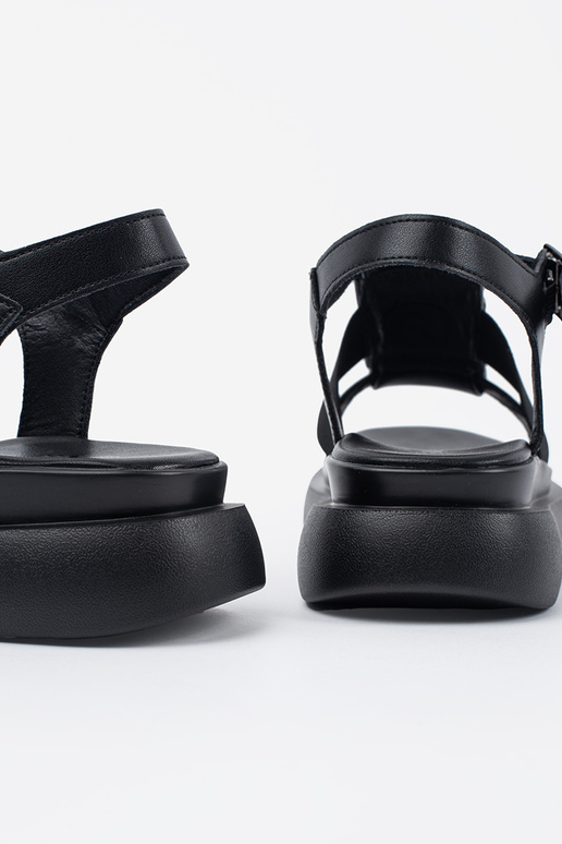 Zwarte Leren Elegante Sandalen met...