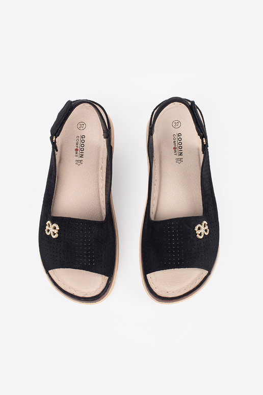 zwarte comfortabele sandalen met... zwarte comfortabele sandalen met...