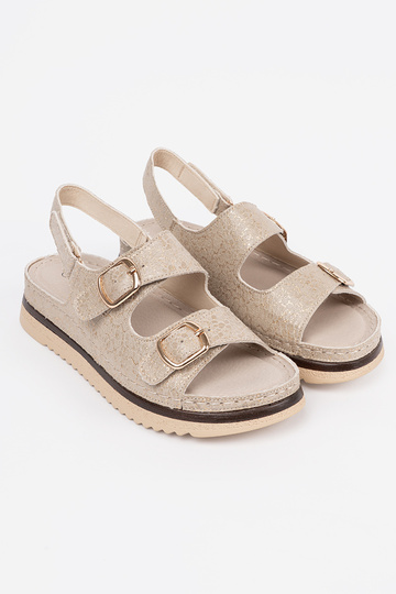 Zandkleurige sandalen met... 2