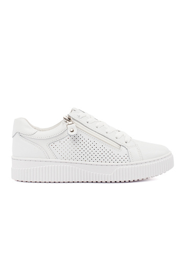 Witte sneakers met platform...