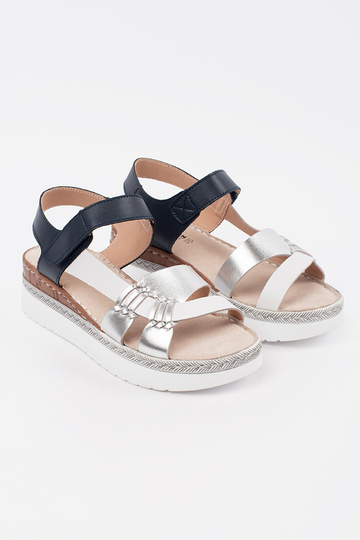 Wit-blauwe Sandalen met... 2