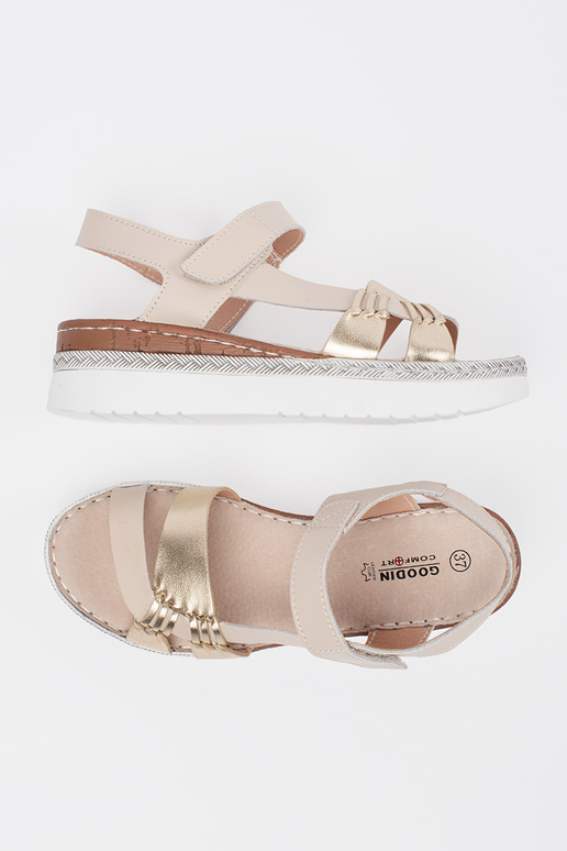 Zandkleurige Sandalen met Platform en... Zandkleurige Sandalen met Platform en...