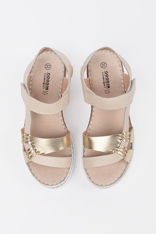 Zandkleurige Sandalen met Platform en... Zandkleurige Sandalen met Platform en...