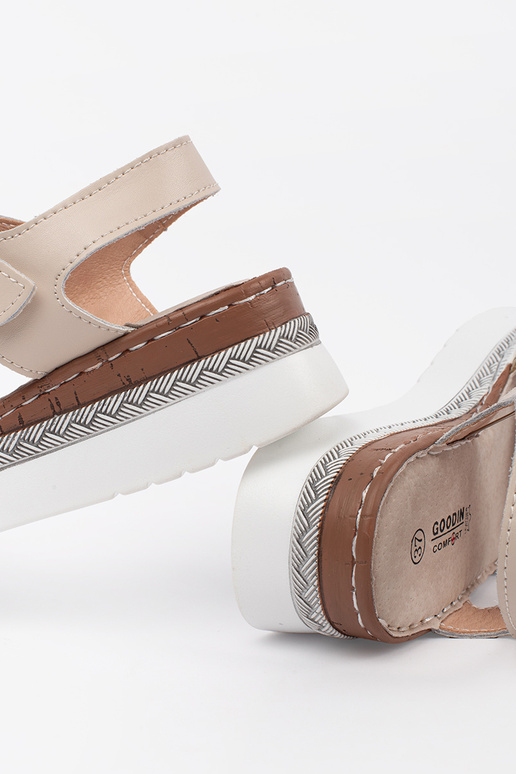 Zandkleurige Sandalen met Platform en... Zandkleurige Sandalen met Platform en...