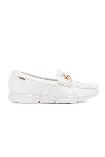 ivoren doorzichtige mocassins