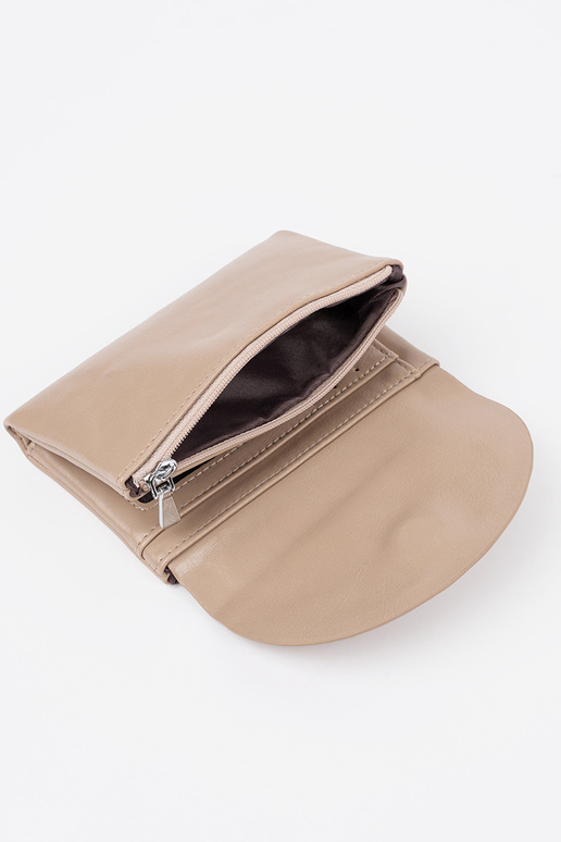 Helder sandkleurige damesportemonnee