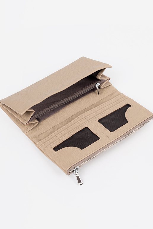 Zandkleurige damesportemonnee