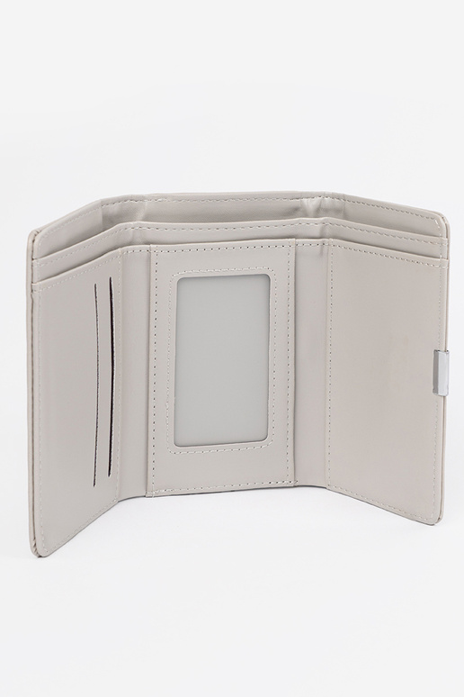 Grijze damesportemonnee van kunstleer Grijze damesportemonnee van kunstleer