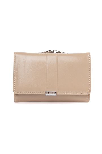 Beige damesportemonnee van...