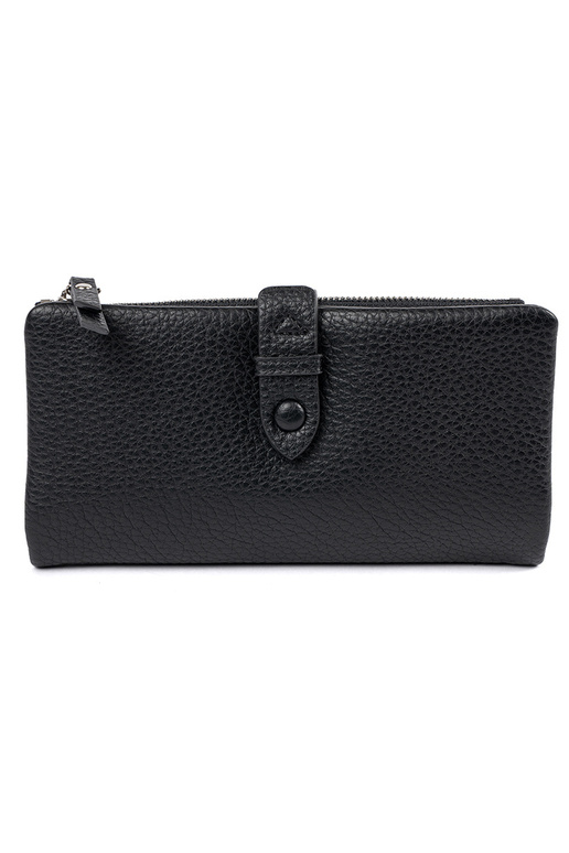 Zwarte damesportemonnee met vakken