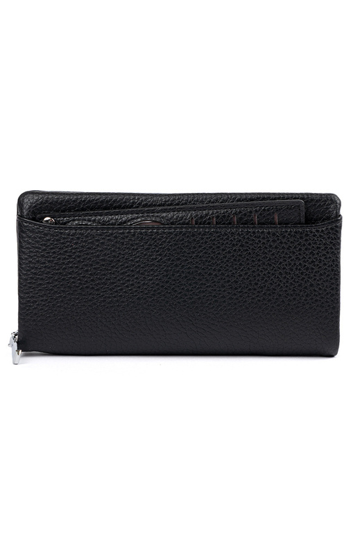 Grote damesportemonnee in zwarte kleur