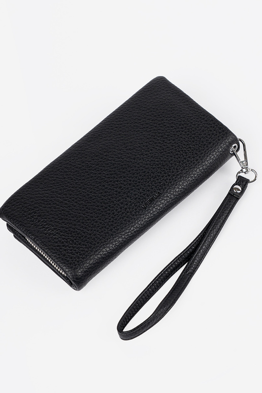 Grote damesportemonnee in zwarte kleur