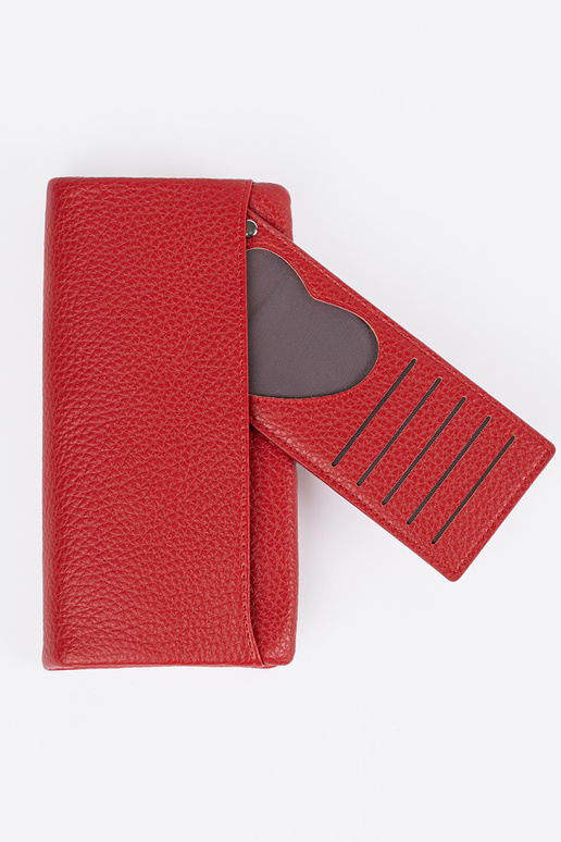 Grote damesportemonnee in rode kleur Grote damesportemonnee in rode kleur