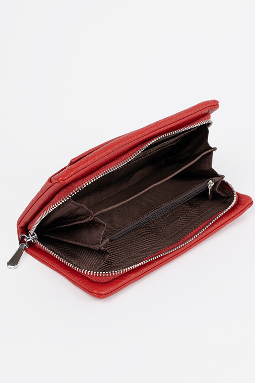 Grote damesportemonnee in rode kleur Grote damesportemonnee in rode kleur