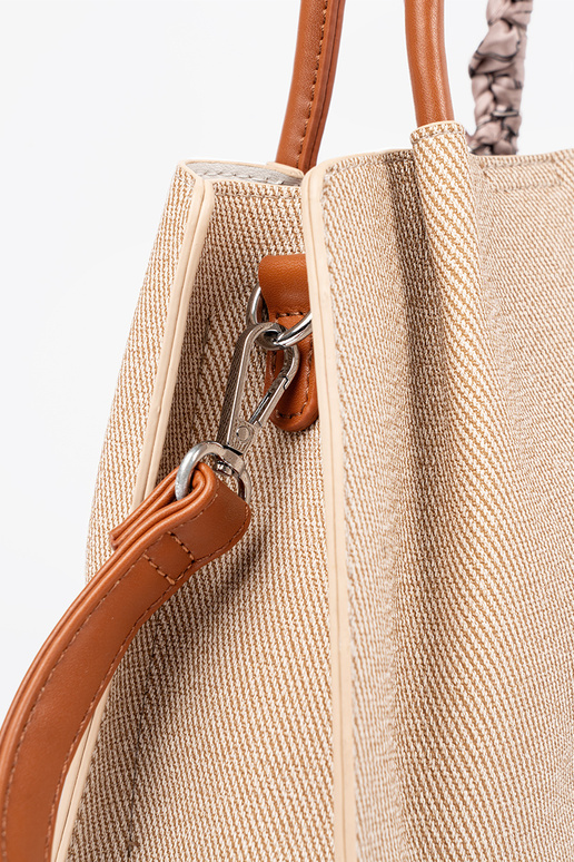 Grijze kleine handtas met handvat