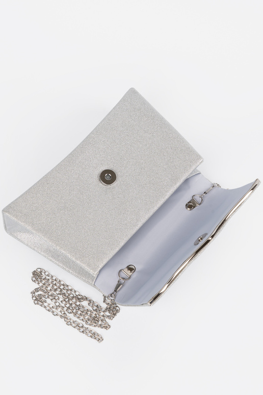 Zilveren handtas met ketting