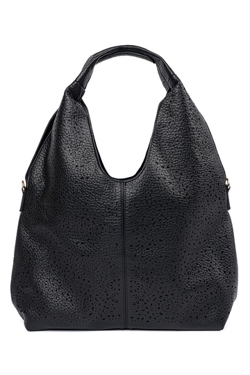 Zwarte gehaakte dames handtas