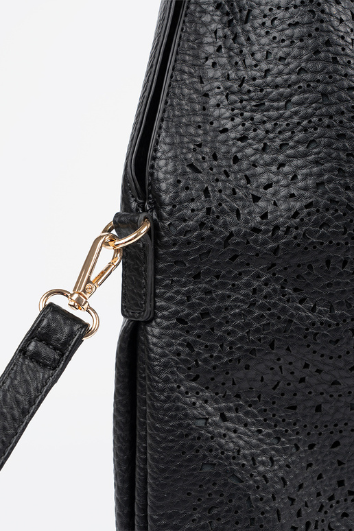 Zwarte gehaakte dames handtas