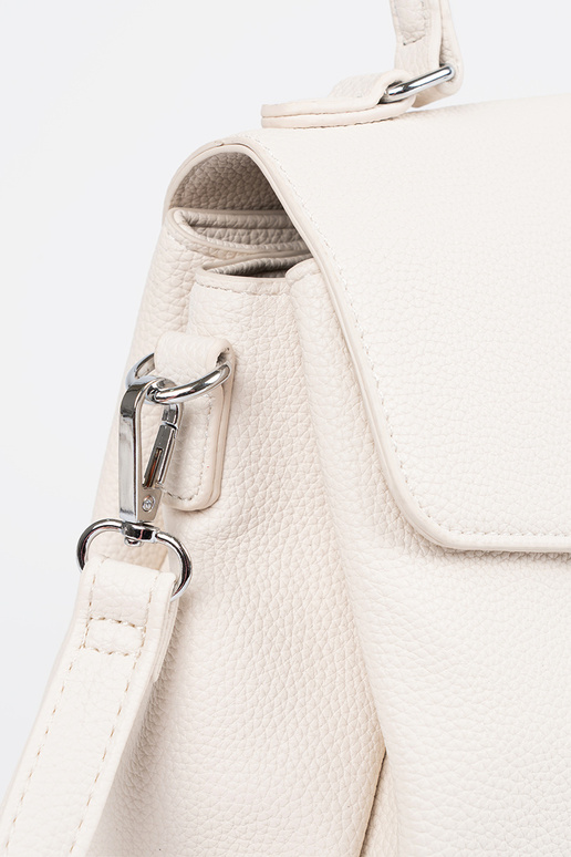 Fel zandkleurige handtas met handvat