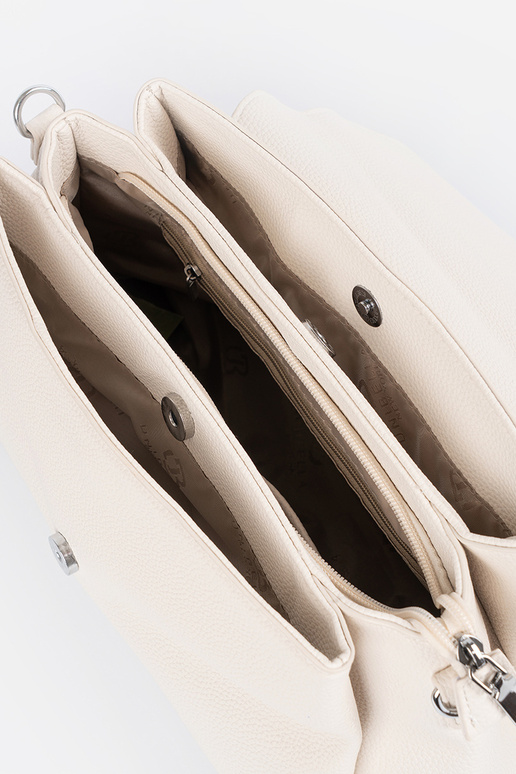 Fel zandkleurige handtas met handvat