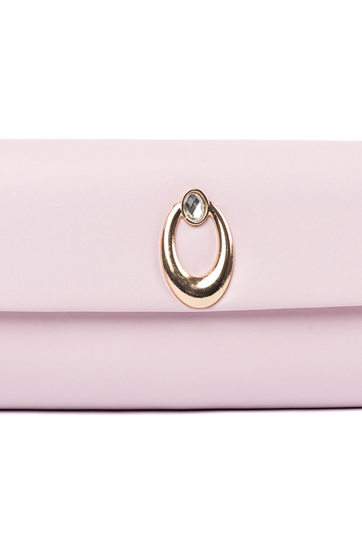 Roze envelop handtas met zilveren...