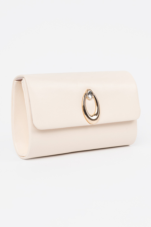 Handtas met flap in felblauw met...