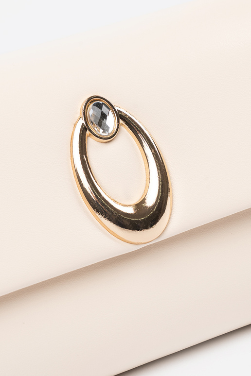 Handtas met flap in felblauw met...