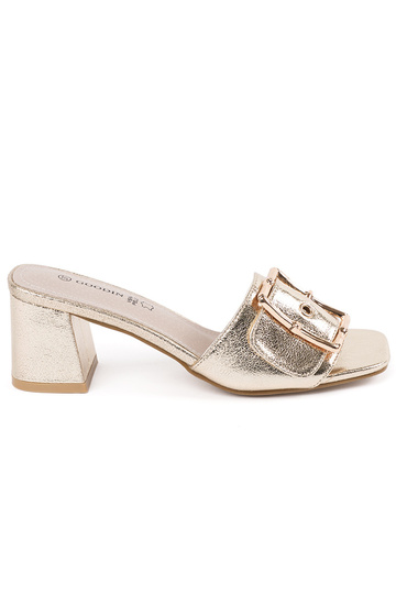 Dames gouden slippers met...