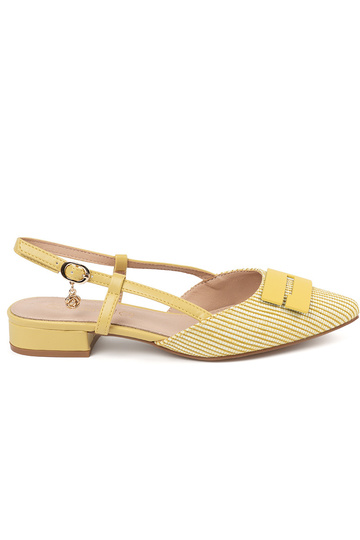 Dames gele sandalen met...