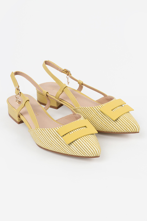 Dames gele sandalen met open hak