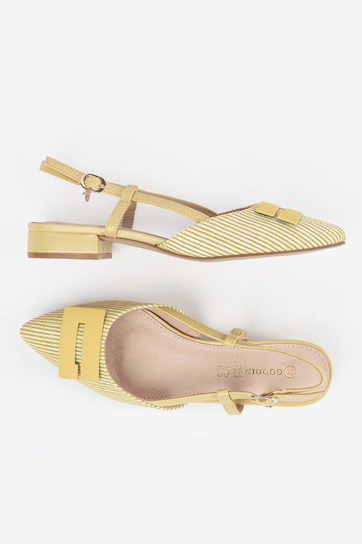 Dames gele sandalen met open hak