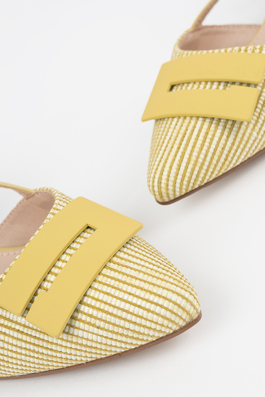 Dames gele sandalen met open hak