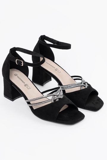 Zwarte suède dames sandalen... 2