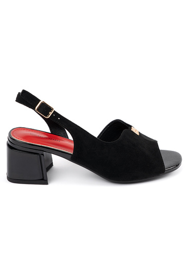 Zwarte suède dames sandalen...