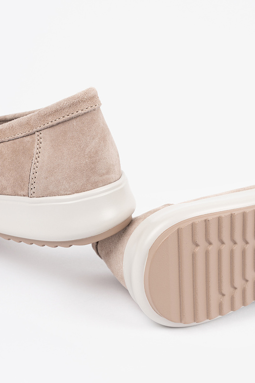 Natuurlijke leren zandkleurige mocassins Natuurlijke leren zandkleurige mocassins