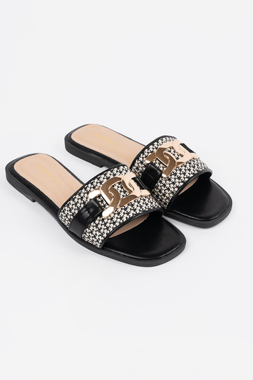 Dames zwart-witte slippers... 2