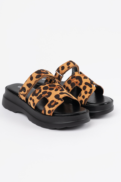 Dames slippers met platform in... Dames slippers met platform in...