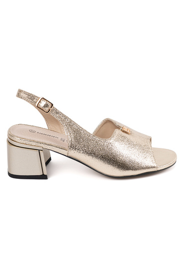 Gouden suède dames sandalen...