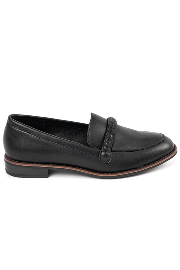 Zwarte dames mocassins met...