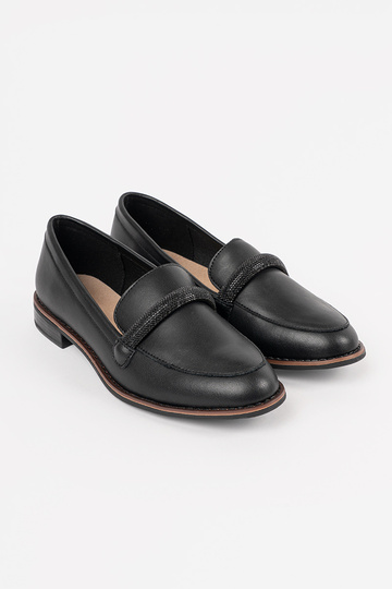 Zwarte dames mocassins met... 2
